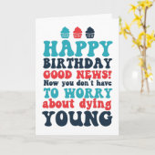 Alles Gute zum 40. 50. 60. Geburtstag Funny Birthd Karte (Gelbe Blume)