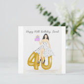 Alles Gute zum 40. Geburtstag (Stehend Vorderseite)