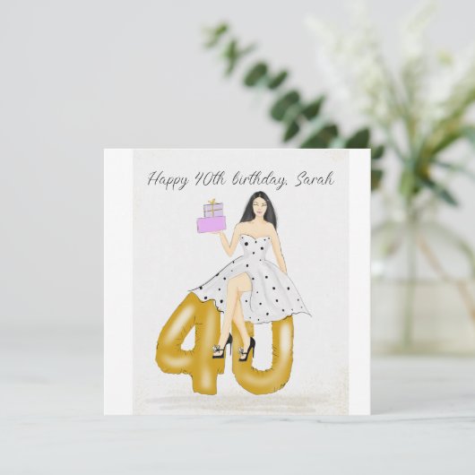 Alles Gute zum 40. Geburtstag (Stehend Vorderseite)