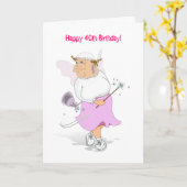 Alles Gute zum 40. Geburtstag! Karte (Gelbe Blume)