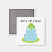 Alles Gute zum 40. Geburtstag Magnet (Vorderseite/Rückseite)