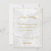 Alles Gute zum 40. Geburtstag mit goldenem Bogen (Rückseite)