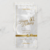 Alles Gute zum 40. Geburtstag mit goldenem Bogen (Vorne/Hinten)