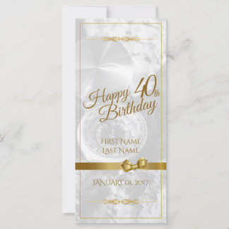 Alles Gute zum 40. Geburtstag mit goldenem Bogen