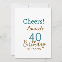 Alles Gute zum 40. Geburtstag Name Datum braun Tür