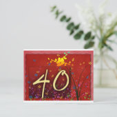 Alles Gute zum 40. Geburtstag! Postkarte (Stehend Vorderseite)