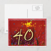Alles Gute zum 40. Geburtstag! Postkarte (Vorne/Hinten)