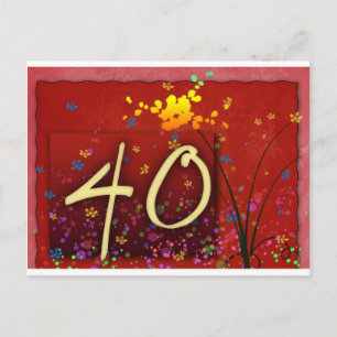 Alles Gute zum 40. Geburtstag! Postkarte