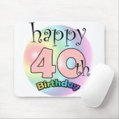 Alles Gute zum 40. Geburtstag (Rose) Mousepad (Mit Mouse)