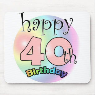 Alles Gute zum 40. Geburtstag (Rose) Mousepad