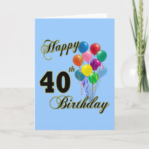 Alles Gute zum 40. Geburtstag und Geburtstagskleid Karte