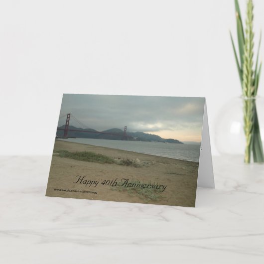 Alles Gute zum 40. Jahrestag Karte (Vorderseite)