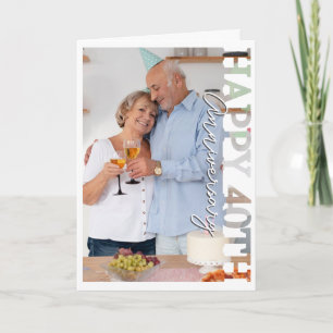Alles Gute zum 40. Rubinhochzeit-Jubiläum Grußkart Dankeskarte