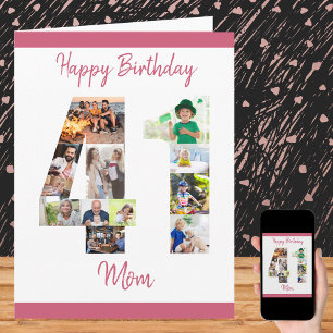 Alles Gute zum 41. Geburtstag Mama Nummer 41 Fotoc Karte
