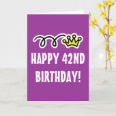 Alles Gute zum 42. Geburtstag - Grußkarte Karte (Gelbe Blume)