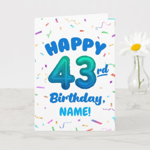Alles Gute zum 43. Geburtstag Karte mit individuel