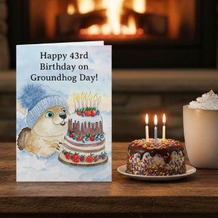 Alles Gute zum 43. Murmeltiertag Geburtstag Karte