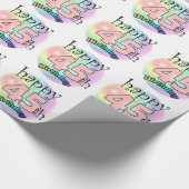 Alles Gute zum 45. Geburtstag (Rose) Geschenkpapier (Ecke)