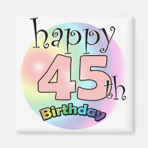 Alles Gute zum 45. Geburtstag (Rose) Magnet