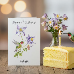 Alles Gute zum 48. Geburtstag Columbine mit Hummin Karte