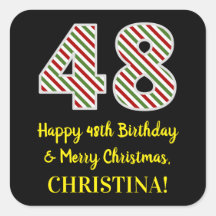 Alles Gute zum 48. Geburtstag & Frohe Weihnachten,