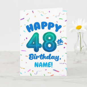 Alles Gute zum 48. Geburtstag Karte mit individuel