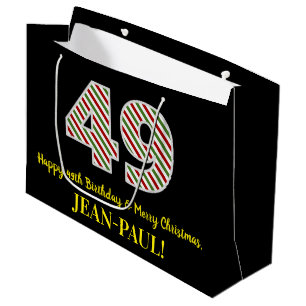 Alles Gute zum 49. Geburtstag & Frohe Weihnachten, Große Geschenktüte