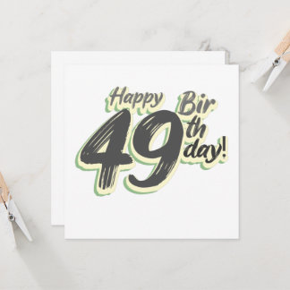 Alles Gute zum 49. Geburtstag Schriftart Einladung