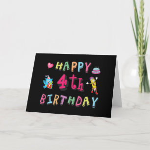 Alles Gute zum 4. Geburtstag. 4 Jahre täglich. Karte