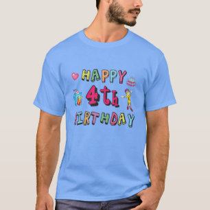Alles Gute zum 4. Geburtstag. 4 Jahre täglich. T-Shirt
