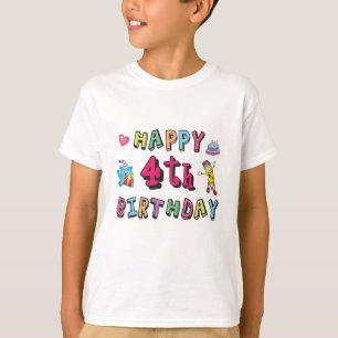 Alles Gute zum 4. Geburtstag. 4 Jahre täglich. T-Shirt