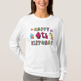 Alles Gute zum 4. Geburtstag. 4 Jahre täglich. T-Shirt