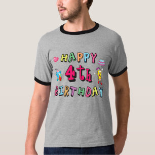 Alles Gute zum 4. Geburtstag. 4 Jahre täglich. T-Shirt