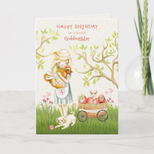 Alles Gute zum 4. Geburtstag für Godtochter Mädche Karte