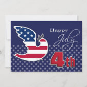 Alles Gute zum 4. Juli. Benutzerdefinierte Flachgr Karte (Vorderseite)