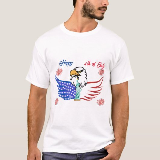Alles Gute zum 4. Juli Design T-Shirt (Vorderseite)