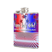 Alles Gute zum 4. Juli! Feiern der Unabhängigkeit Flachmann (Links)