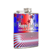 Alles Gute zum 4. Juli! Feiern der Unabhängigkeit Flachmann (Rechts)