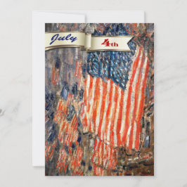 Alles Gute zum 4. Juli. Fine Art Custom Flat Card Einladung
