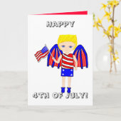 Alles Gute zum 4. Juli! Grußkarte Karte (Gelbe Blume)