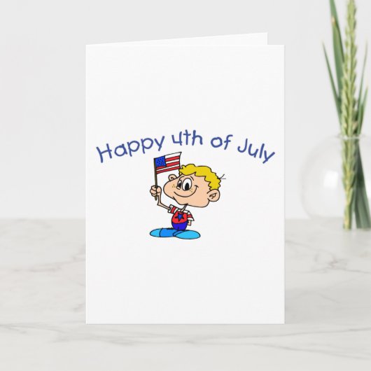 Alles Gute zum 4. Juli (Junge) Karte (Vorderseite)