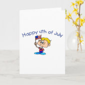 Alles Gute zum 4. Juli (Junge) Karte (Gelbe Blume)