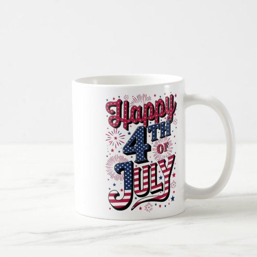 Alles Gute zum 4. Juli Kaffeetasse (Rechts)