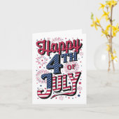 Alles Gute zum 4. Juli Karte (Gelbe Blume)