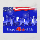 Alles Gute zum 4. Juli. Patriotisch Postkarte (Vorderseite)