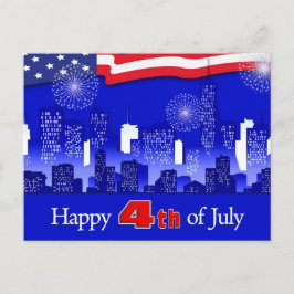 Alles Gute zum 4. Juli. Patriotisch Postkarte