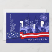 Alles Gute zum 4. Juli. Patriotische benutzerdefin Karte (Vorderseite)