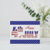 Alles Gute zum 4. Juli. Patriotische Postkarten (Stehend Vorderseite)