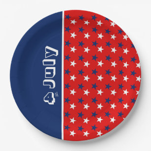 Alles Gute zum 4. Juli Red White Blue Party Pappteller