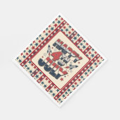 Alles Gute zum 4. Juli Serviette (Ecke)